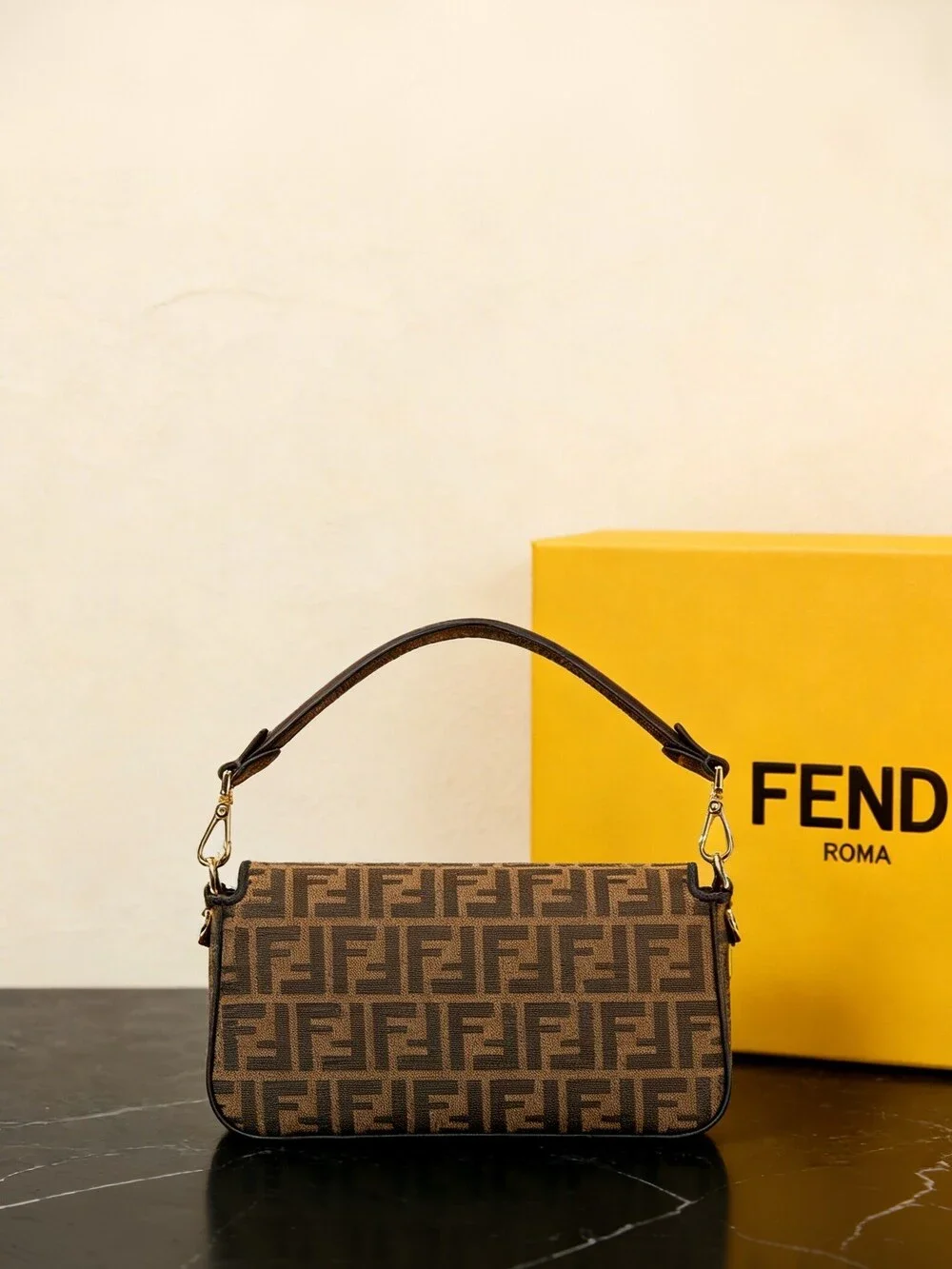 Fendi Baguette Medium FF Jacquard Bag
